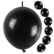 Balony czarne z ��cznikiem du�e 10 szt