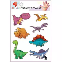 Tatuae zmywalne dla dzieci Dinozaury All4Kids