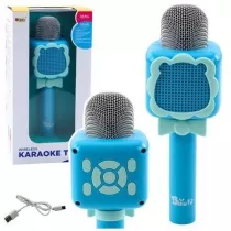 Leantoys Mikrofon bezprzewodowy bluetooth niebieski