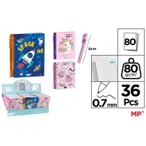 Mp Main Paper Notatnik mini z d�ugopisem MIX