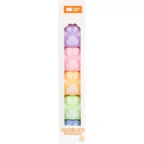 Zakre�lacze CAT&DOG, �apka, 5 szt. 5 kolor�w fluo, Happy Color WB