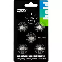 Magnesy neodymowe GR-N509 9mm 5szt GRAND