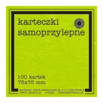 Ziemia Obiecana Karteczki samoprzylepne Fluo 75 x 75 mm zielony 100