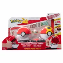 Pokemon. Surprise Attack Game. Rowlet vs. Rockruff Jazwares