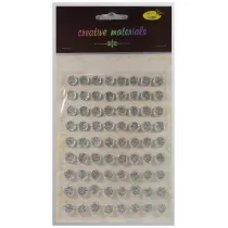 Galeria Hobby Stiker z kryszta�kami srebrny 10mm 72 szt.