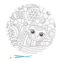 Obraz do malowania Kotek