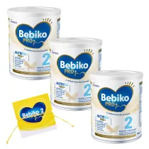 Bebiko Zestaw Pro+ 2 Mleko nastpne dla niemowlt powyej 6. miesica ycia + bransoletka gratis 3 x 700 g + 1 szt.