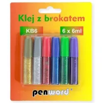 Penword Klej z brokatem 6x6ml