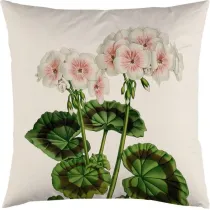 Poszewka na poduszk� 50x50cm - Bia�a pelargonia