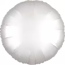 Amscan Balon foliowy Lustre bia�y okr�g�y 43cm