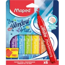 Maped Flamastry do szyb Window Marker'Peps 6 szt.
