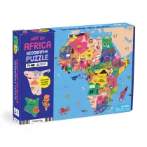 Mudpuppy Puzzle konturowe Mapa Afryki 70 el.