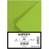 Koperty B6 limonka 10szt