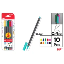 Mp Main Paper Cienkopis MP 0.4mm 10 kolor�w blister