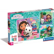 Puzzle 3x48 el. SuperColor. Koci Domek Gabi Clementoni