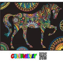 Kolorowanka Welwetowa 47x35 cm Ko� Mandale