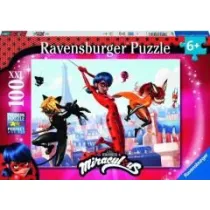 Puzzle XXL 100 Biedronka i czarny kot Ravensburger