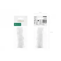 PartyDeco Wst��ka szyfonowa bia�y 40mm/5m 3 szt.