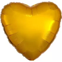 Amscan Balon foliowy metalik z�oty serce luzem 43cm
