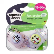 Tommee Tippee Fun Style Smoczek uspokajajcy 18-36m Girl 2 szt.