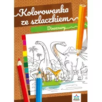 Kolorowanka ze szlaczkiem Dinozaury