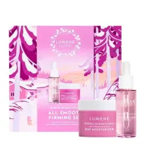 Lumene Zestaw Nordic Bloom All Smooth Firming Set Vegan Collagen Essence esencja do twarzy + Anti-Wrinkle & Firm Day Moisturizer krem do twarzy 30 ml + 50 ml