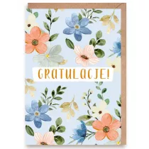 Cardie Kartka okoliczno�ciowa Gratulacje kwiaty
