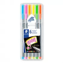 Staedtler Cienkopisy trjktne Triplus, neon, 0.3 mm, kolorw 6, w etui