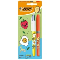 D�ugopis 4 Colors Kawaii mix+zakre�lacz orange BIC