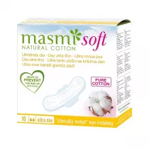Masmi Day Ultra-Thin Pads ultracienkie podpaski na dzie ze skrzydekami z baweny organicznej Soft 10 szt.