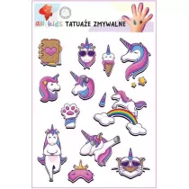 Tatuae zmywalne dla dzieci Jednoroce 1 All4Kids