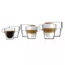 Vialli Design Komplet szklanek z podwjn ciank Senso 27466 2 x 150 ml + 2 x 280 ml + 2 x 350 ml