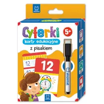 Cyferki Karty edukacyjne z pisakiem 5+