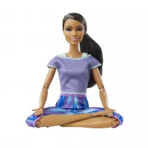 Barbie Lalka Made to Move Niebieskie ubranko GXF06 Mattel