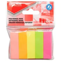 Office Products Zak�adki indeksowe 15 x 50 mm 5-kol. neonowe