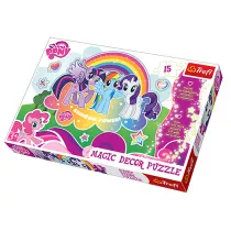Puzzle 15 el. Magic Decor Kucyki Pony Trefl