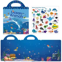 Askato Ksieczka z naklejkami - ocean