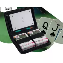 Komplet 2 talii kart w etui z notesem i owkiem Quint