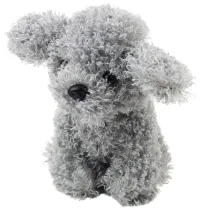 Pudel miniaturowy pluszowy szary 20cm LeanToys