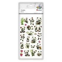 Titanum Naklejki wypuk�e misie panda mix 22 szt.