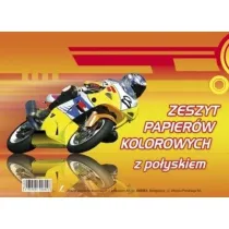 Kreska zeszyt papier�w kolorowych z po�yskiem A5