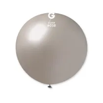 Godan Balon kula metaliczna srebrna 80cm