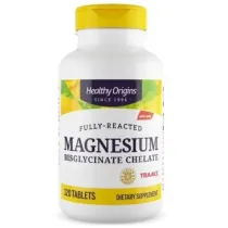 Healthy Origins Magnesium Bisglycinate Chelate - Chelat Magnezu suplement diety 120 tab.