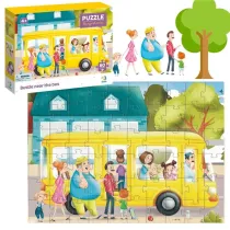 Puzzle 60 el. Bustle near the bus Dodo