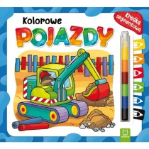 Kolorowe pojazdy. Kredka segmentowa