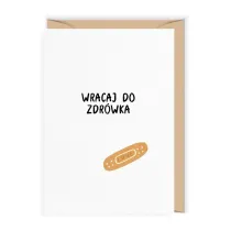 Karnet uniwersalny �yczeniami powrotu do zdrowia