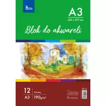 Tetis Blok do akwareli A3 12 kartek