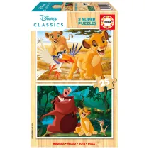 Puzzle drewniane 2x25 Kr�l Lew 112757 Educa