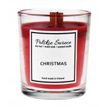 Polskie wiece wieca sojowa Christmas z drewnianym knotem 190 g