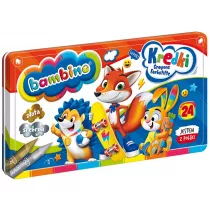 St. Majewski Kredki + temperwka 24 szt.